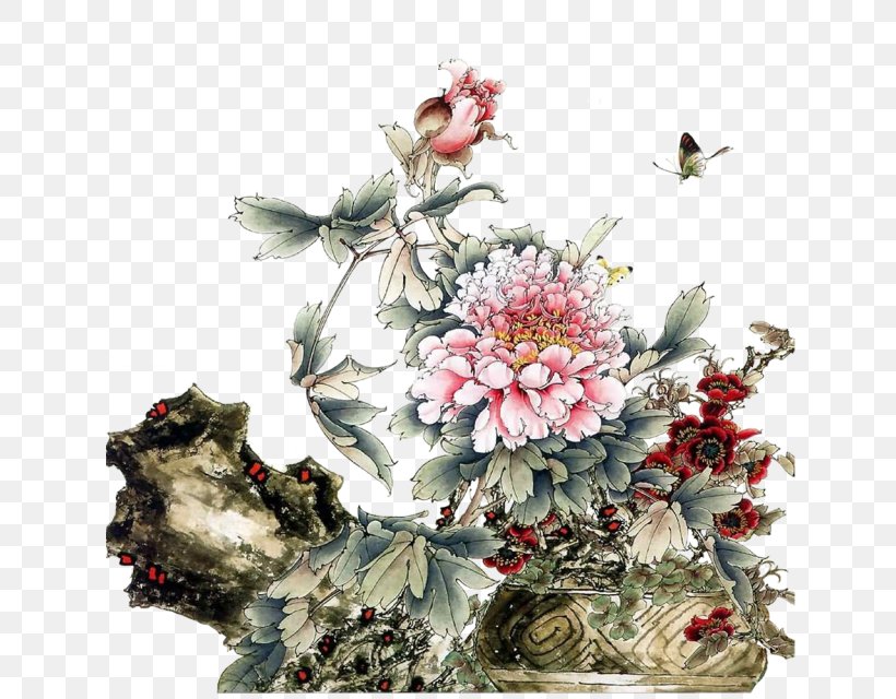 China U738bu9053u4e2du7261u4e39u753bu96c6 Gongbi Bird-and-flower Painting, PNG, 640x640px, China, Art, Artist, Birdandflower Painting, Chinese Painting Download Free