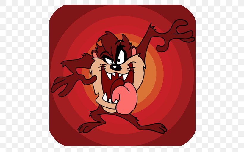 Tasmanian Devil Taz: Wanted Looney Tunes Taz In Escape From Mars, PNG, 512x512px, Watercolor, Cartoon, Flower, Frame, Heart Download Free
