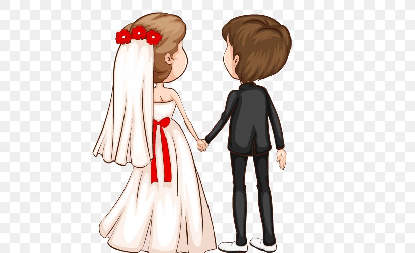 Marriage Cartoon Wedding Clip Art, PNG, 500x500px, Watercolor, Cartoon, Flower, Frame, Heart Download Free