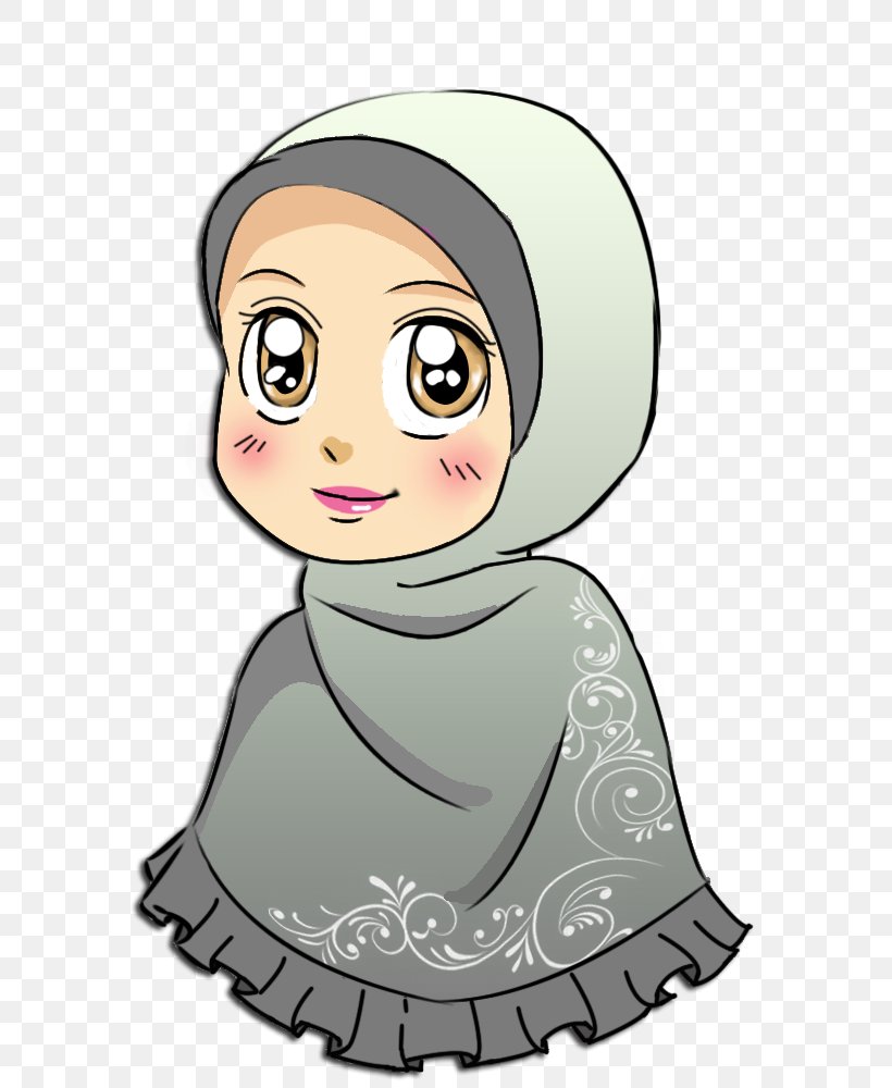 Women In Islam Muslim Hijab Clip Art, PNG, 586x1000px, Watercolor, Cartoon, Flower, Frame, Heart Download Free