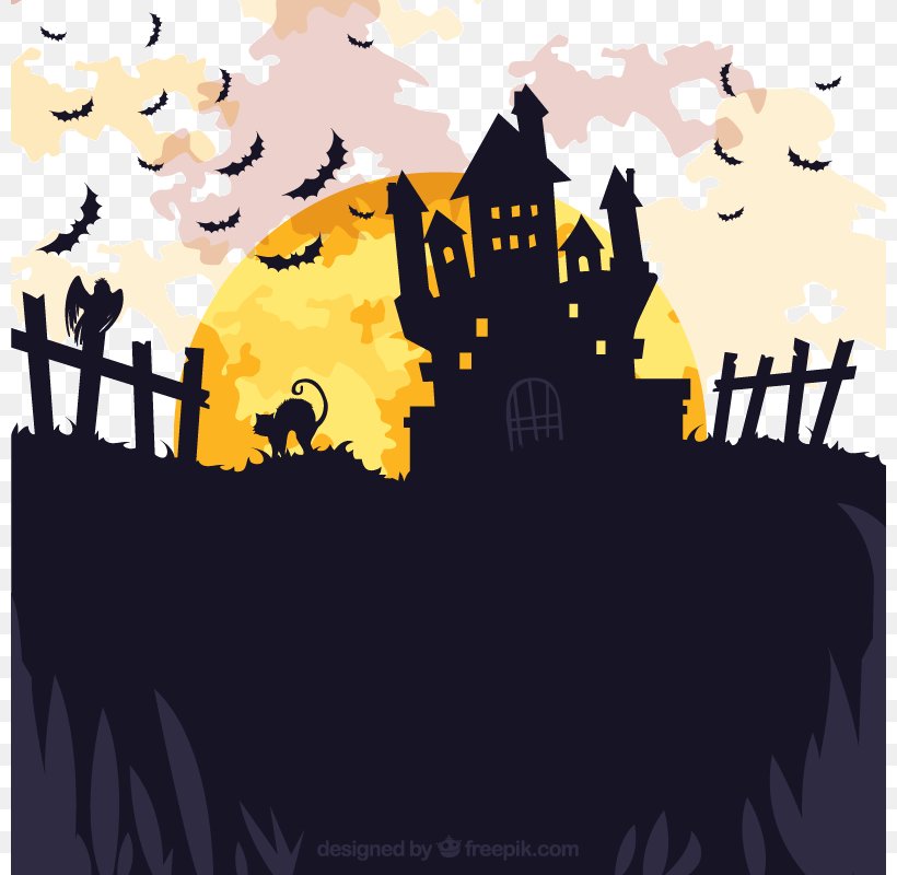 Horror Halloween Decorative Background Vector, PNG, 800x800px, Watercolor,  Cartoon, Flower, Frame, Heart Download Free