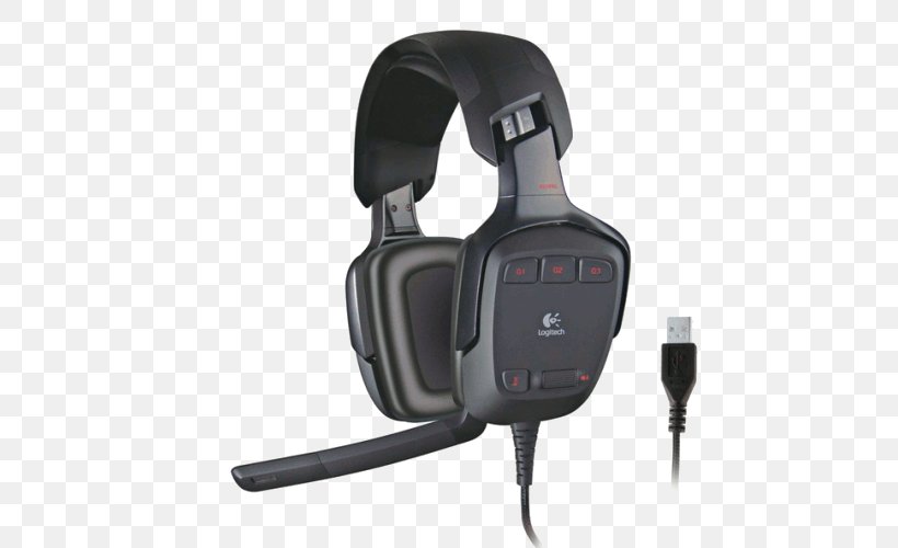Headphones Headset Logitech G35 7.1 Surround Sound, PNG, 500x500px, 71 Surround Sound, Headphones, Audio, Audio Equipment, Electronic Device Download Free
