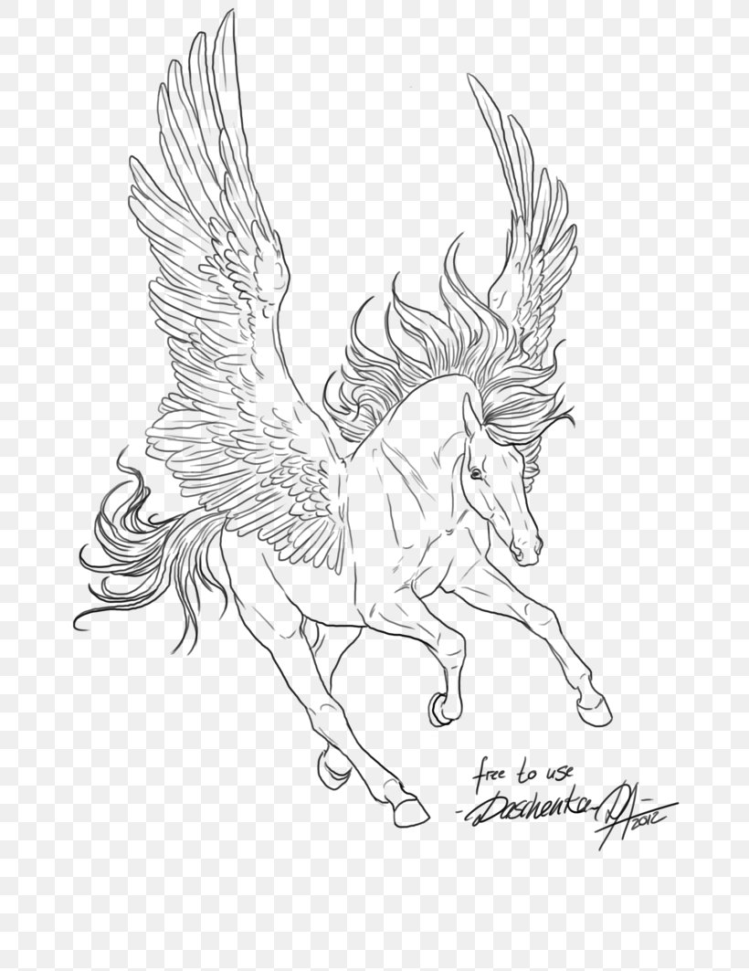 Line Art Drawing Winged Unicorn Pegasus, PNG, 752x1063px, Line Art, Art, Artwork, Black And White, Coloring Book Download Free