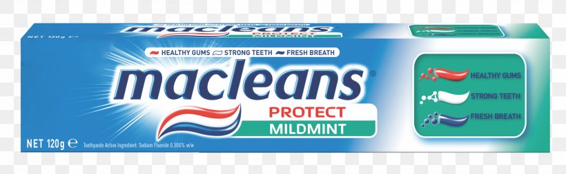 Maclean's Toothpaste Brand Tooth Enamel Human Tooth, PNG, 2065x639px, Toothpaste, Brand, Brush, Fluoride, Human Mouth Download Free