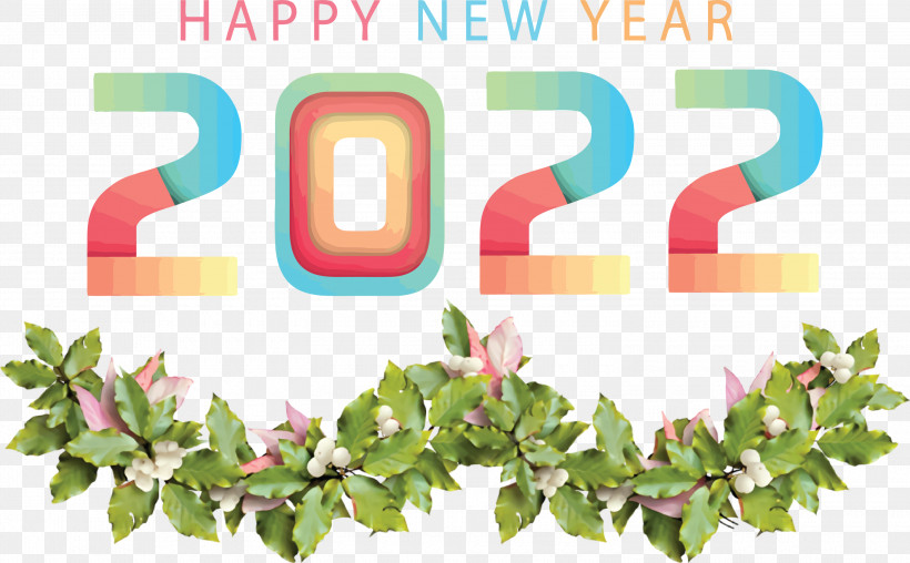 2022 Happy New Year 2022 New Year 2022, PNG, 3000x1860px, Christmas Day, Branch, Drawing, Holly, Mistletoe Download Free