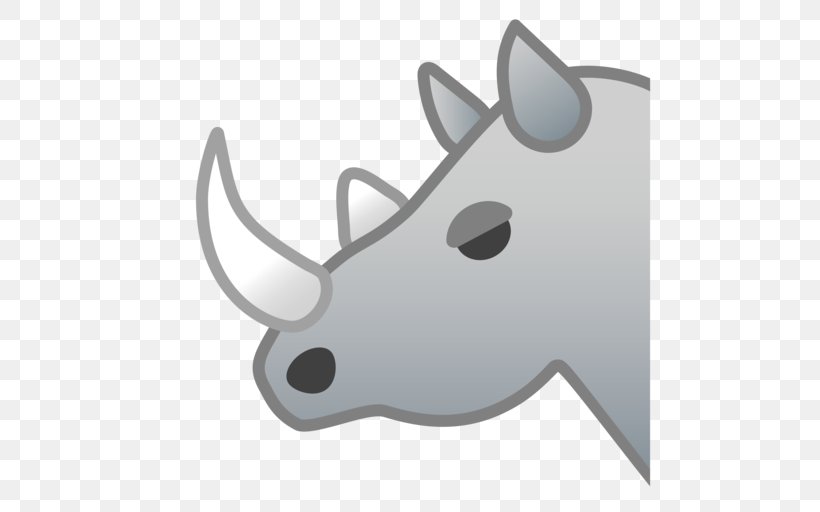 Emoji Rhinoceros Android Nougat, PNG, 512x512px, Emoji, Android, Android Nougat, Android Oreo, Carnivoran Download Free