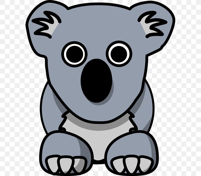 Koala Cartoon Clip Art, PNG, 611x720px, Koala, Art, Artwork, Bear, Black And White Download Free