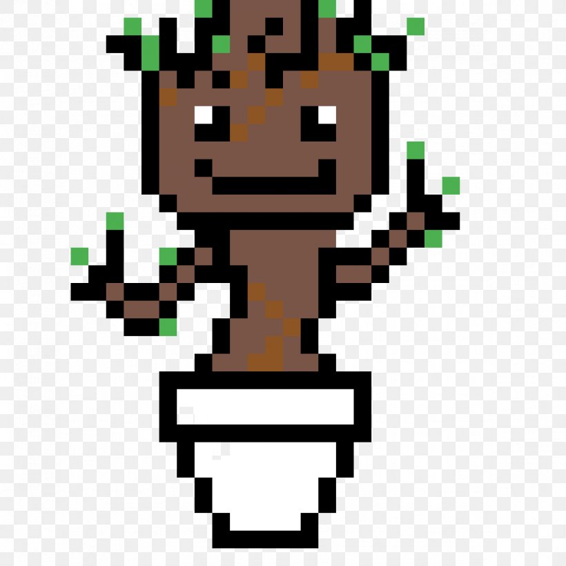 Baby Groot Pixel Art Drawing, PNG, 1184x1184px, Watercolor, Cartoon, Flower, Frame, Heart Download Free