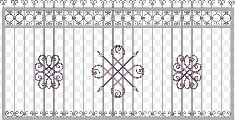 Wrought Iron Fence Gate Grille, PNG, 2326x1188px, Iron, Area, Balcony, Black And White, Cancela Download Free