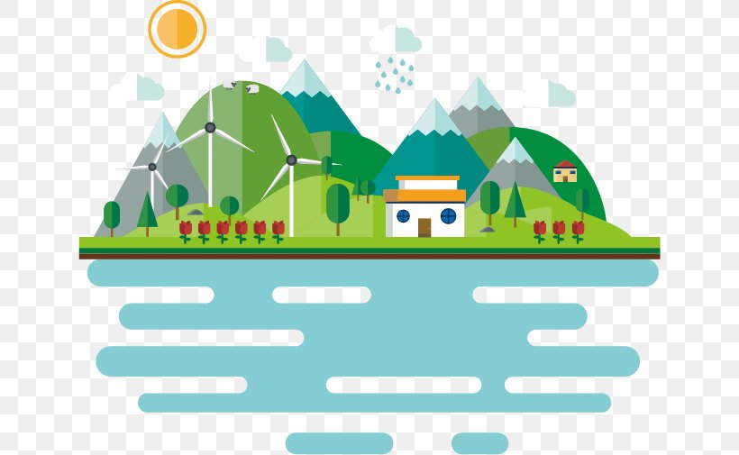 Landscape Euclidean Vector Illustration, PNG, 646x505px, Landscape, Area, Brand, Cartoon, Diagram Download Free