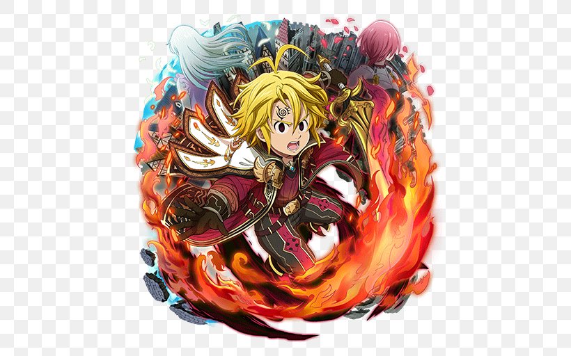 Meliodas The Seven Deadly Sins Gawain, PNG, 512x512px, Watercolor, Cartoon, Flower, Frame, Heart Download Free