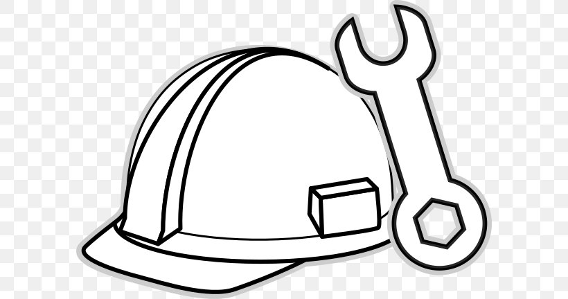 Hard Hats Clip Art Cap Image, PNG, 600x432px, Hard Hats, Black And White, Cap, Drawing, Hand Download Free
