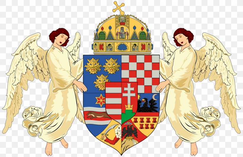 Austria-Hungary Kingdom Of Hungary Lands Of The Crown Of Saint Stephen Coat Of Arms Of Hungary, PNG, 1065x690px, Austriahungary, Angel, Art, Christmas Ornament, Coat Of Arms Download Free