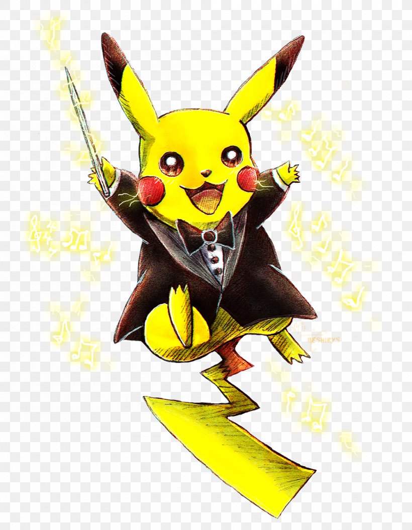 Pikachu Pokémon: Symphonic Evolutions Orchestra Conductor, PNG, 1000x1287px, Pikachu, Art, Clarinet, Conductor, Drawing Download Free