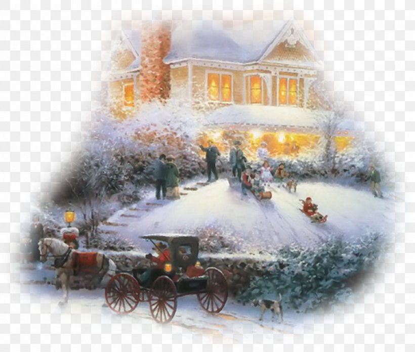 Graceland Christmas Painting Christmas Day Image Art, PNG, 980x832px, Painting, Art, Artist, Canvas Print, Christmas Cottage Download Free
