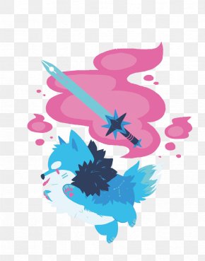 Vector Cartoon Wolf With Sword - Graphic Design Flat Design PNG