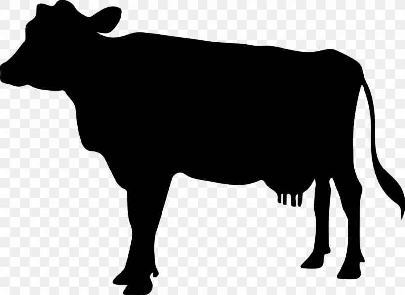 Cattle Silhouette Clip Art, PNG, 1280x932px, Cattle, Black And White, Bull, Cattle Like Mammal, Cow Goat Family Download Free