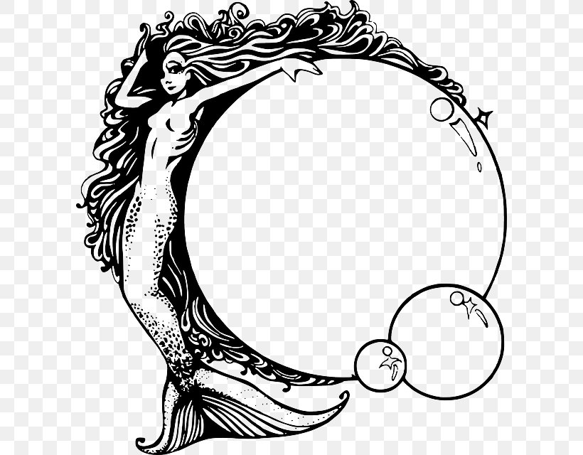 Mermaid Drawing Download Clip Art, PNG, 606x640px, Mermaid, Antique, Art, Artwork, Black Download Free