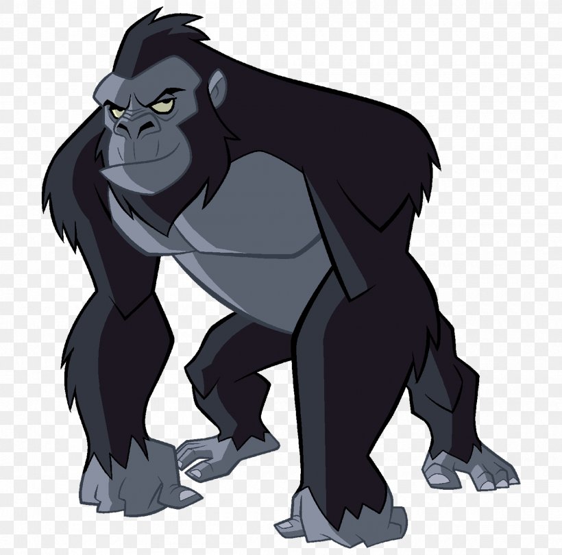 Western Gorilla Chimpanzee Gorilla Grodd DC Comics Animal, PNG, 2400x2371px, Western Gorilla, Animal, Black, Black M, Carnivora Download Free