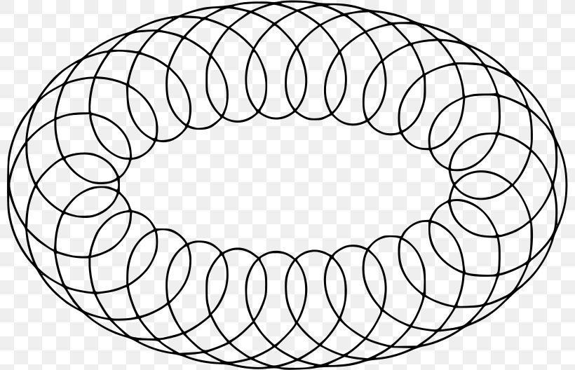 Roulette Circle Spirograph Epitrochoid Point, PNG, 800x528px, Roulette, Area, Basket, Black And White, Curve Download Free