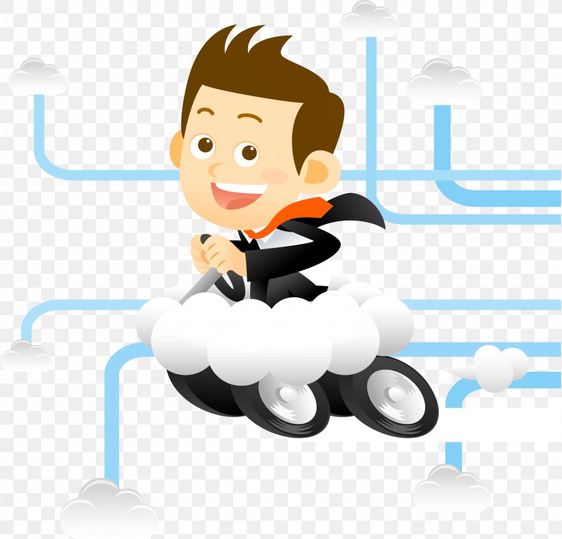 Illustration, PNG, 2451x2353px, Cloud Computing, Businessperson, Cartoon, Computer Graphics, Computer Network Download Free