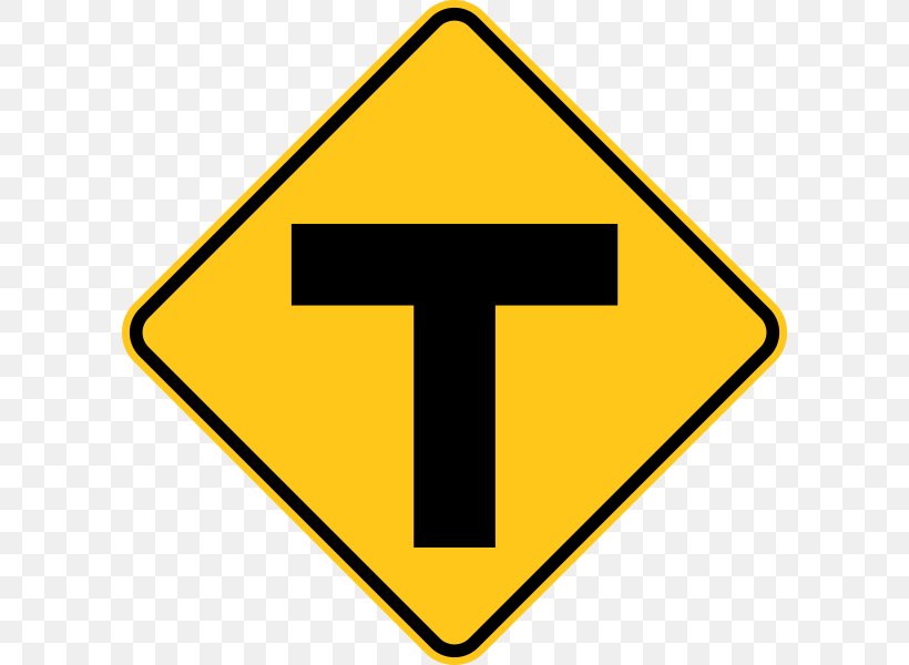 Three-way Junction Traffic Sign Road Warning Sign, PNG, 600x600px, Threeway Junction, Area, Brand, Intersection, Point Download Free