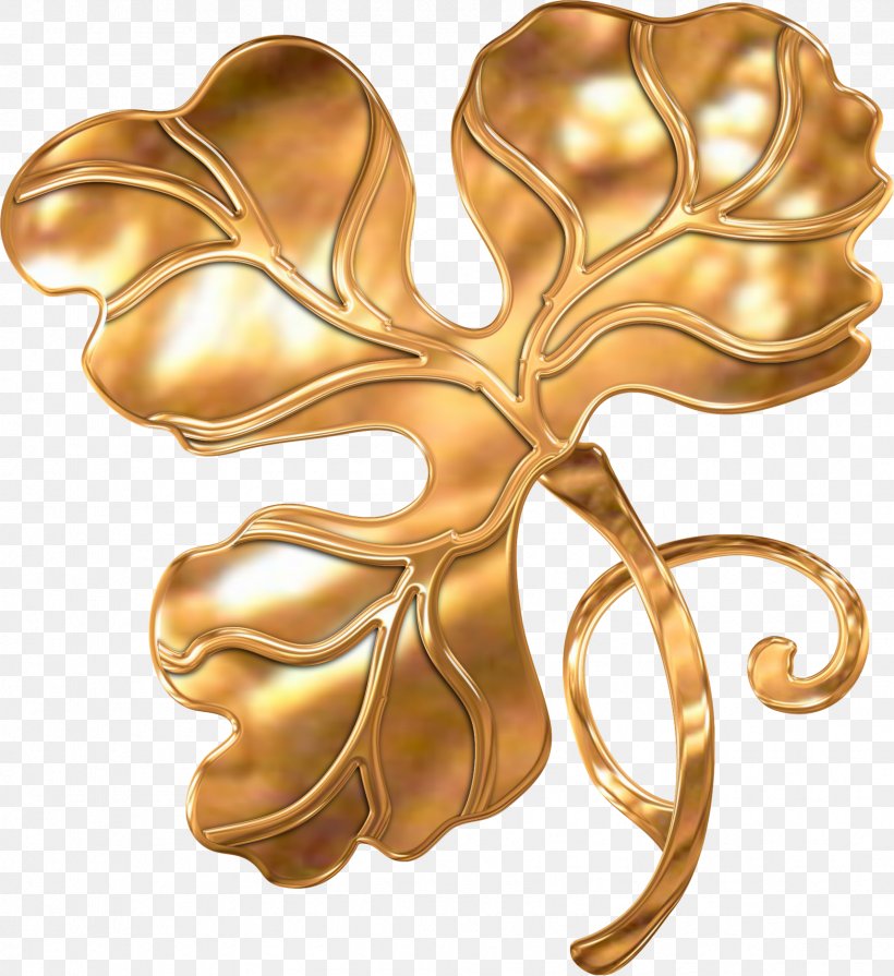 Gold Raster Graphics Leaf Common Ivy Clip Art, PNG, 1713x1871px, Gold, Body Jewelry, Branch, Brass, Brooch Download Free