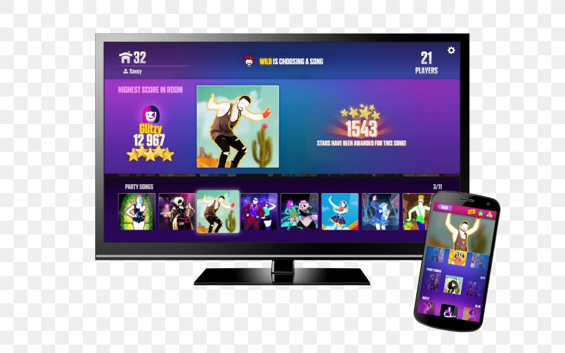Just Dance Now Television Android, PNG, 3840x2400px, Just Dance Now, Android, Computer, Computer Monitor, Dance Download Free