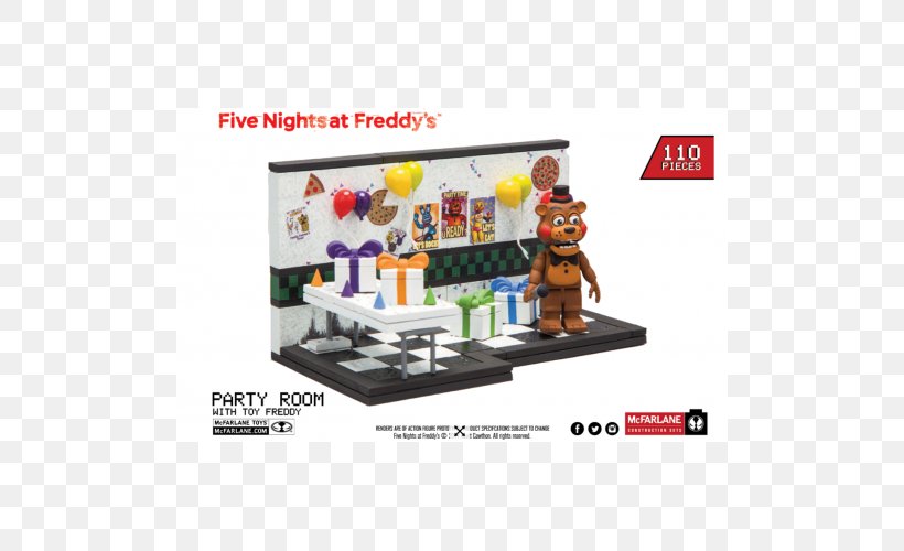 Five Nights At Freddy's 2 Five Nights At Freddy's: Sister Location Five Nights At Freddy's 4 McFarlane Toys, PNG, 500x500px, Mcfarlane Toys, Action Toy Figures, Architectural Engineering, Building, Construction Set Download Free