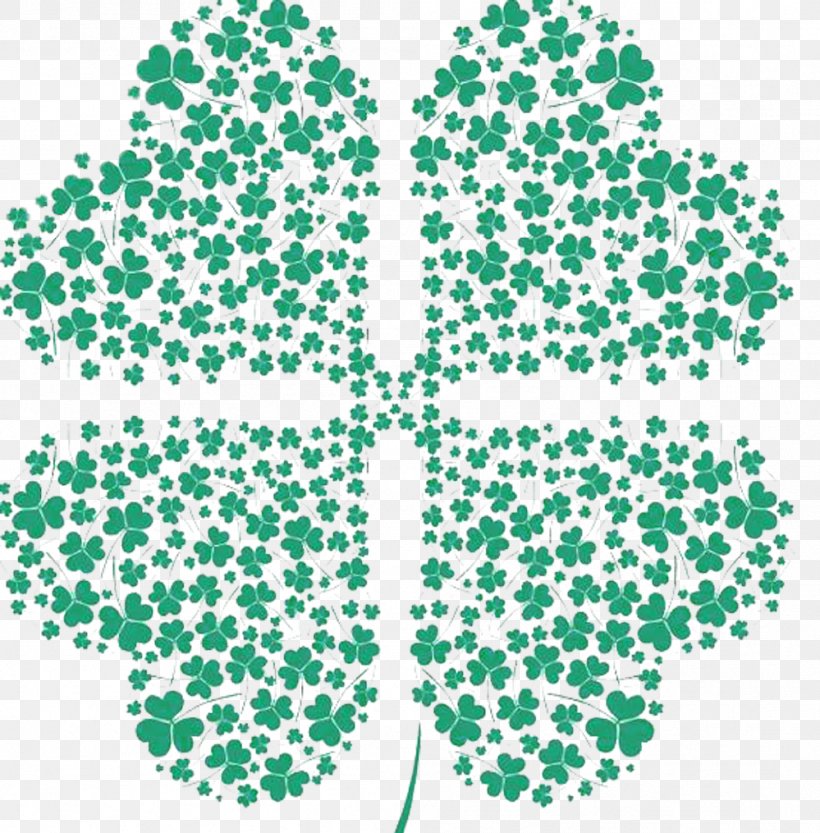 Four-leaf Clover Poster Illustration, PNG, 999x1015px, Fourleaf Clover, Cartoon, Clover, Coreldraw, Flora Download Free