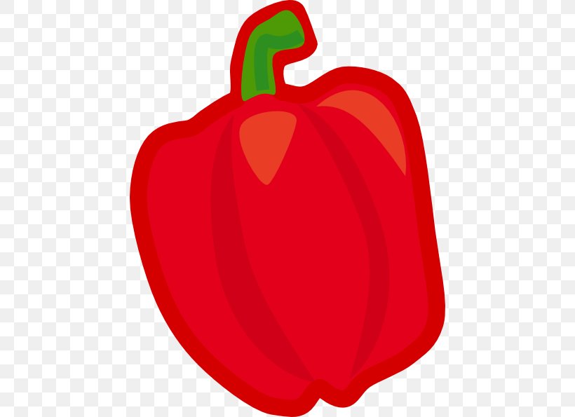 Bell Pepper Vegetable Chili Pepper Clip Art, PNG, 450x595px, Bell Pepper, Apple, Bell Peppers And Chili Peppers, Capsicum, Capsicum Annuum Download Free
