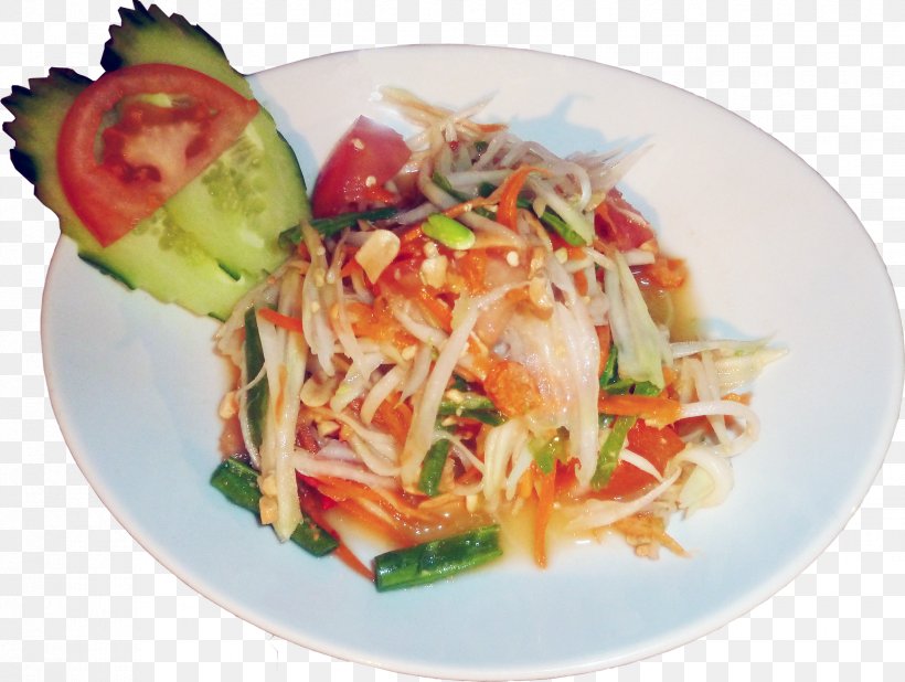 Green Papaya Salad Thai Cuisine Pad Thai Vegetarian Cuisine Korean Cuisine, PNG, 1650x1245px, Green Papaya Salad, Asian Food, Cuisine, Dish, Food Download Free