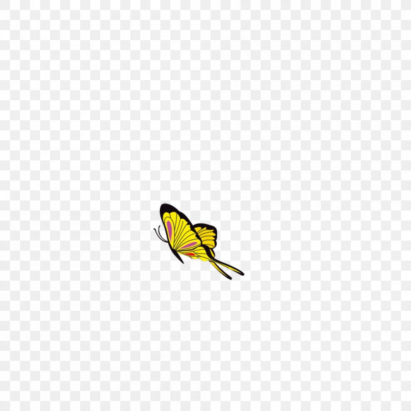 Butterfly Yellow Wing Insect Clip Art, PNG, 1000x1000px, Butterfly, Fly, Insect, Invertebrate, Membrane Download Free