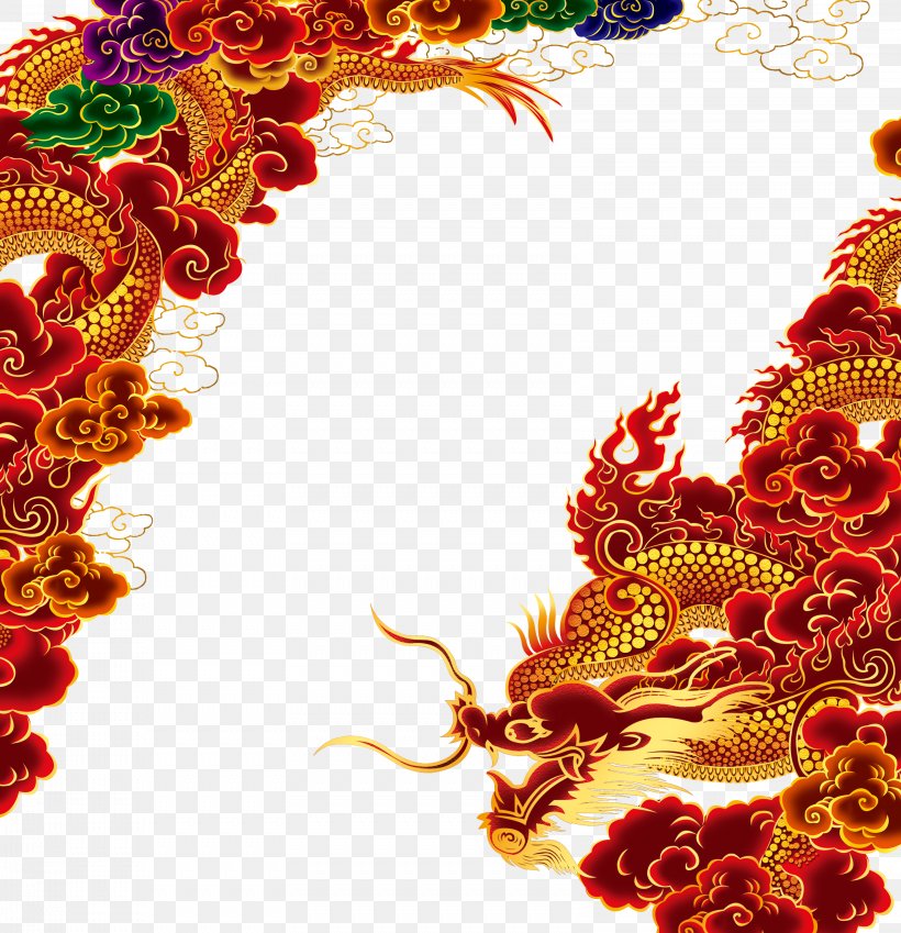 Chinese Dragon Fundal, PNG, 3198x3313px, Chinese Dragon, Art, Flora, Floral Design, Floristry Download Free