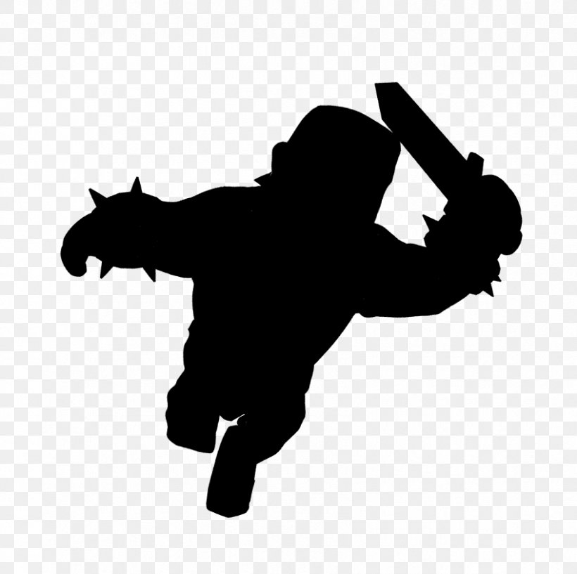 Clash Of Clans Clash Royale Silhouette Barbarian, PNG, 849x846px, Clash Of Clans, Art, Barbarian, Black And White, Clash Royale Download Free