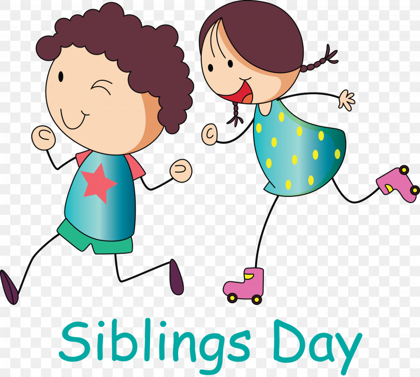 Happy Siblings Day, PNG, 3000x2697px, Happy Siblings Day, Cartoon, Child, Happy, Line Download Free
