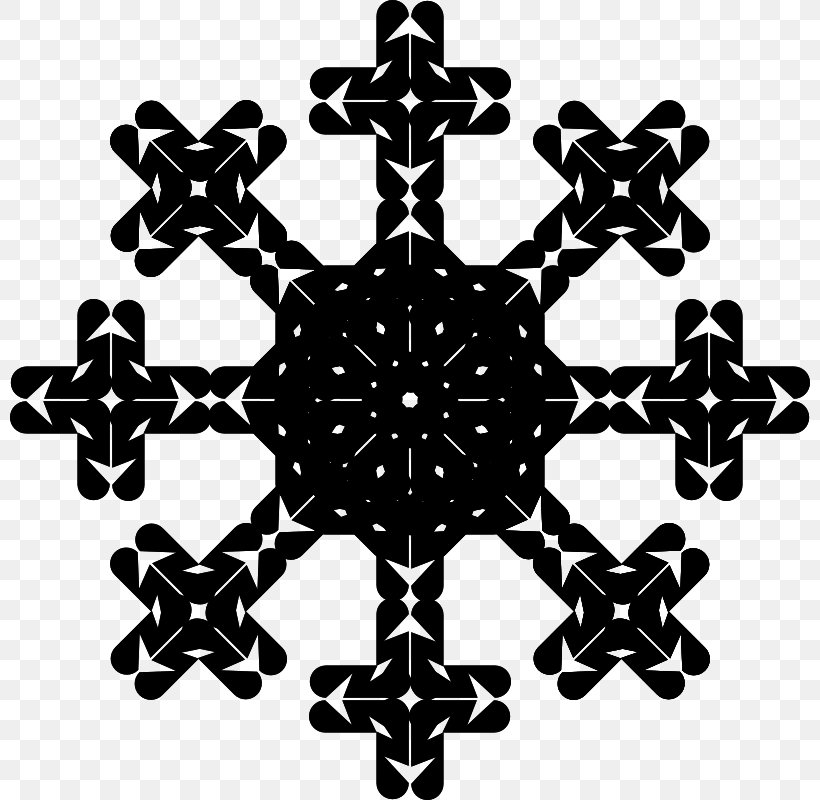 Snowflake Ice Clip Art, PNG, 800x800px, Snowflake, Black And White, Cross, Ice, Snow Download Free