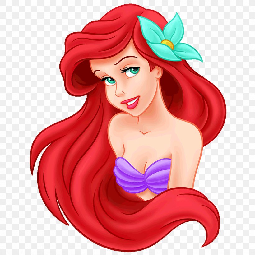 Ariel The Little Mermaid Ariel The Little Mermaid Princess Aurora Sebastian, PNG, 1000x1000px, Watercolor, Cartoon, Flower, Frame, Heart Download Free