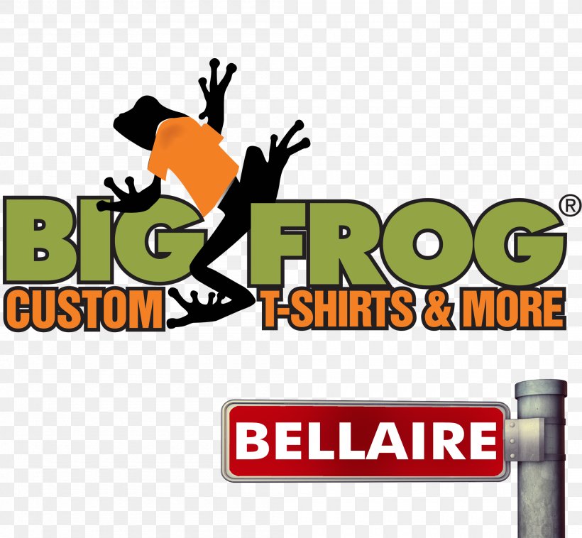 Big Frog Custom T-shirts & More Of New Braunfels Big Frog Custom T-Shirts Of Valrico, PNG, 2100x1942px, Tshirt, Advertising, Area, Artwork, Brand Download Free