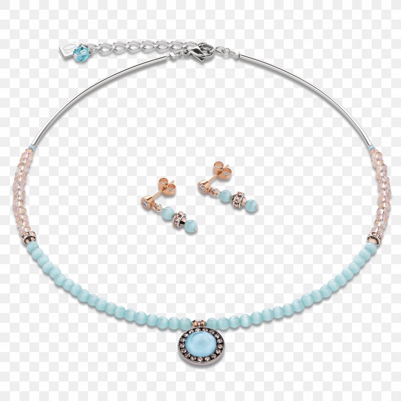 Necklace Swarovski Crystals Glass With Leaf Silver Turquoise Pearl Bead, PNG, 1500x1500px, Necklace, Amulet, Bead, Blue, Body Jewelry Download Free