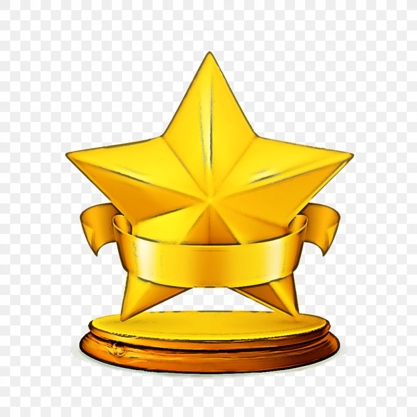 Trophy, PNG, 1024x1024px, Yellow, Star, Symbol, Trophy Download Free