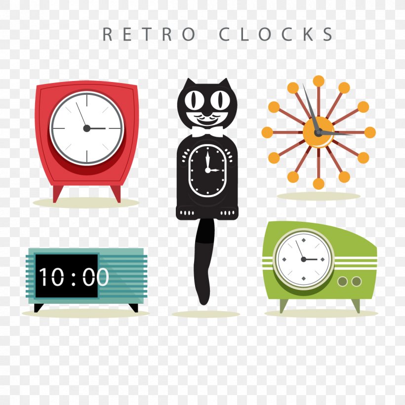 Alarm Clock Euclidean Vector Digital Clock Retro Style, PNG, 1200x1200px, Alarm Clock, Area, Brand, Clock, Communication Download Free