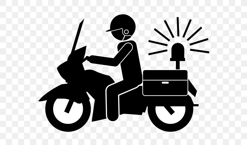 Police Motorcycle Clip Art Vehicle, PNG, 640x480px, Police Motorcycle, Australian Federal Police, Black And White, Brand, Human Behavior Download Free