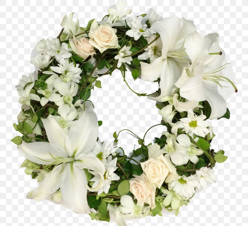 Wreath Floral Design Flower Bouquet Lily, PNG, 750x750px, Wreath, Artificial Flower, Blue, Bouquet, Christmas Day Download Free