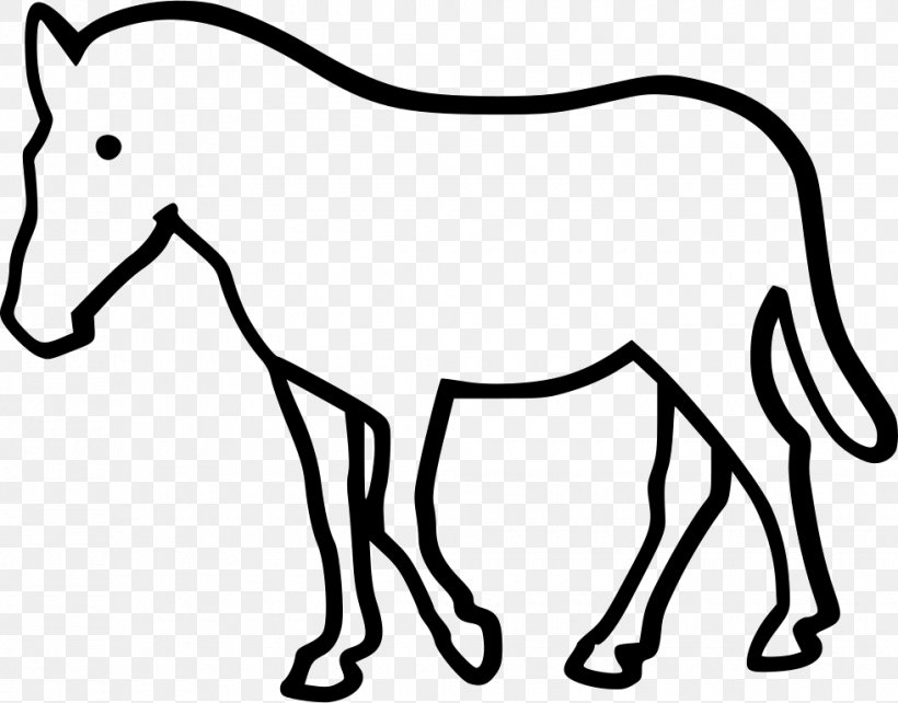 Mule Clip Art Illustration, PNG, 980x768px, Mule, Animal Figure, Black And White, Bridle, Colt Download Free