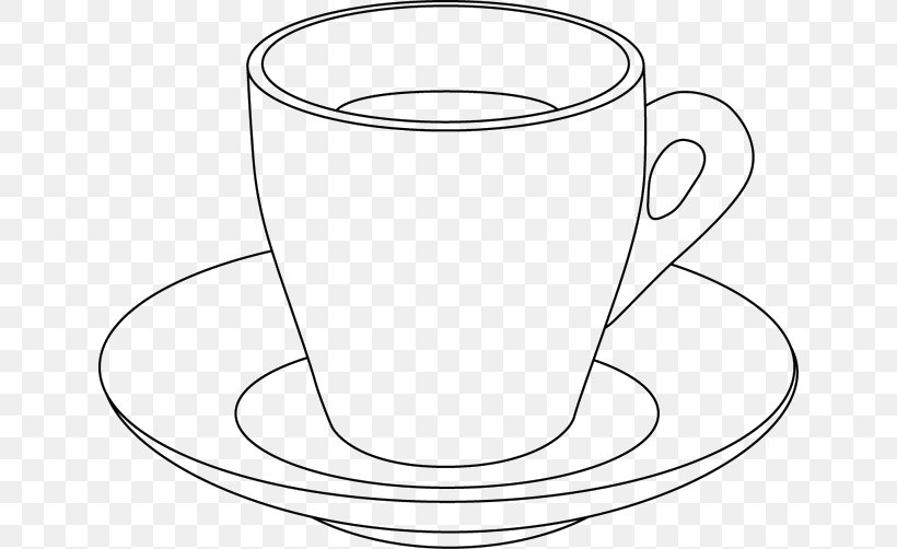 Coffee Cup Black And White Saucer Teacup, PNG, 640x502px, Coffee Cup, Artwork, Black And White, Coffee, Coloring Book Download Free