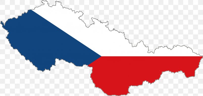 Flag Of The Czech Republic Czechoslovakia Map, PNG, 2872x1367px, Czech Republic, Area, Blue, Czechoslovakia, File Negara Flag Map Download Free