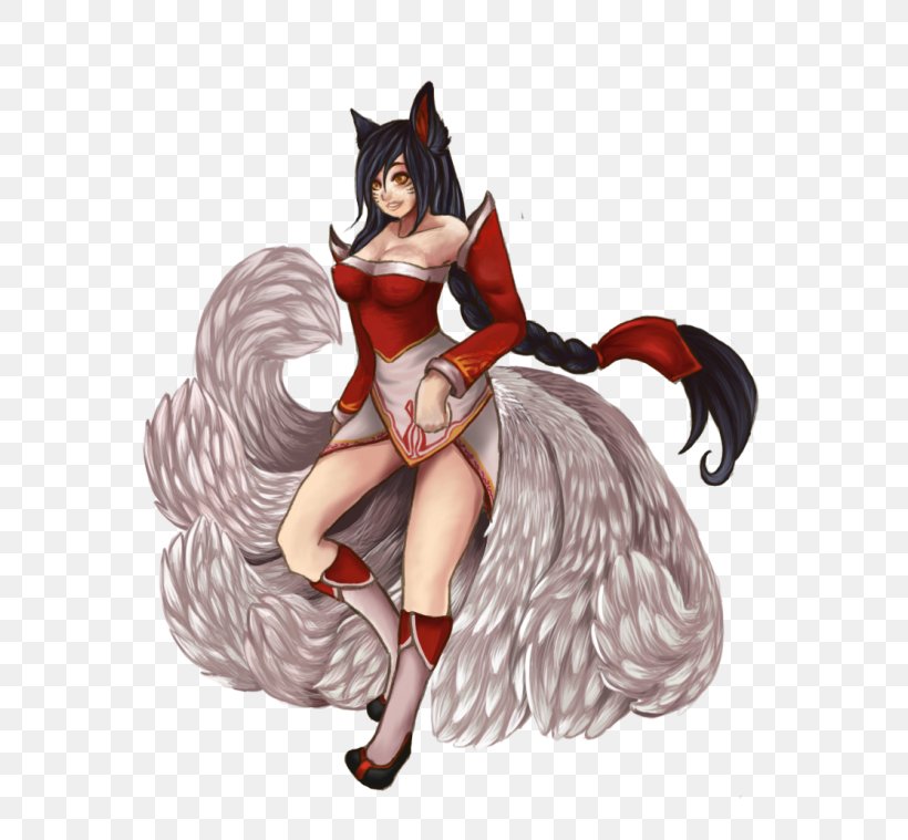 Nine-tailed Fox Ahri Fan Art, PNG, 630x759px, Watercolor, Cartoon, Flower, Frame, Heart Download Free