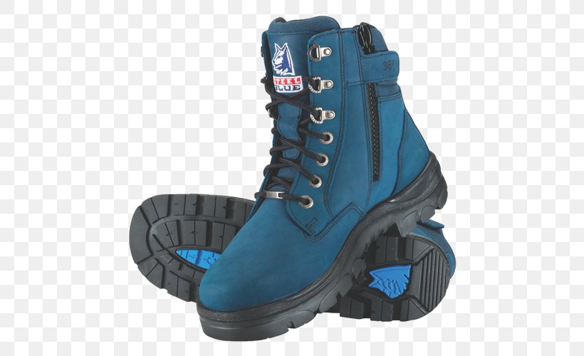 Steel-toe Boot Steel Blue Footwear Zipper, PNG, 500x500px, Boot, Aqua, Architectural Engineering, Azure, Blue Download Free