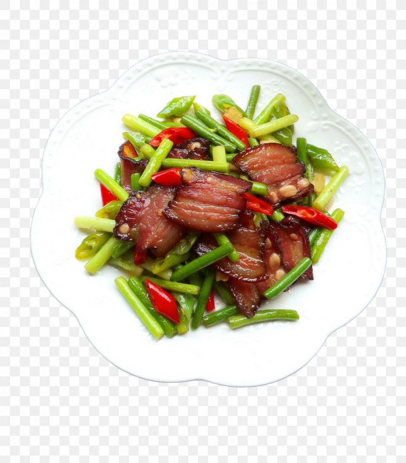 Twice Cooked Pork Bacon Chili Con Carne Garlic Curing, PNG, 930x1061px, Twice Cooked Pork, Allium Fistulosum, American Chinese Cuisine, Animal Source Foods, Bacon Download Free